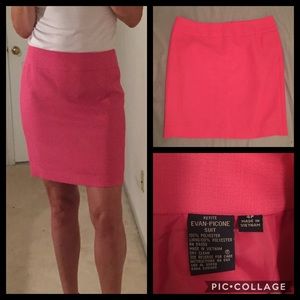 Hot pink pencil skirt
